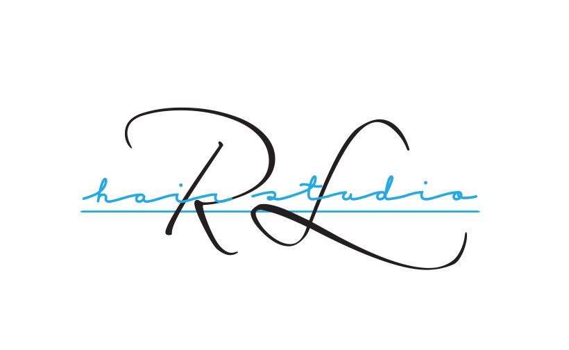 Logo design for RL Hair Studio. Designed by Sitka Creations.