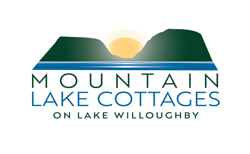 Logo design for Mountain Lake Cottages. Designed by Sitka Creations.